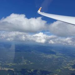 Flugwegposition um 13:22:03: Aufgenommen in der Nähe von Freyung-Grafenau, Deutschland in 2363 Meter